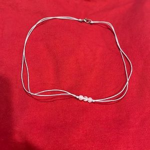 Beaded wax string necklace